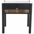 Safavieh Errington 1 Drawer Nightstand, Black & Natural NST9011A